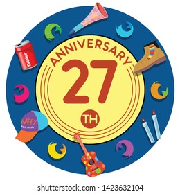 Vector of greeting Anniversary card