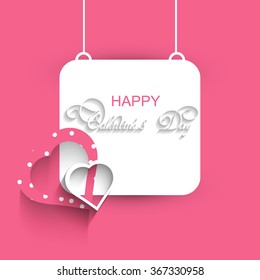 vector greeting or background for valentine day with beautiful heart design.