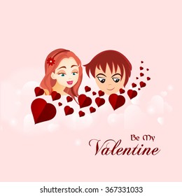 vector greeting or background for valentine day with beautiful heart design.