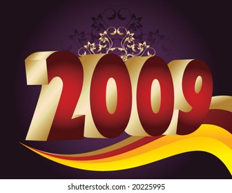 Vector greeting card 2009