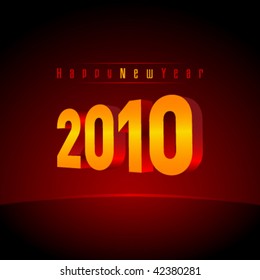 Vector greeting card 2010. Editable. No mesh.