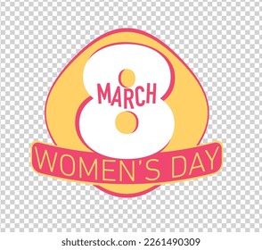 vector greeting card for 8 March - Template for advertising, web, social media and fashion ads. Poster, flyer, greeting card, header for website Vector Illustration