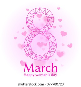 vector greeting card for 8 march. Vector illustration to international women's day. Concept art.