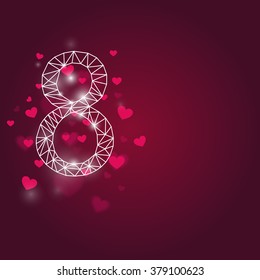vector greeting card for 8 march. Vector illustration to international women's day. Concept art.