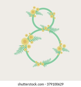 vector greeting card for 8 march. Vector illustration to international women's day. Concept art.