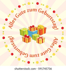 vector greeting card - Alles gute zum Geburtstag