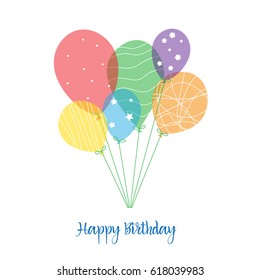 Vector greeting card Background with colorful balls.
