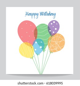 Vector greeting card Background with colorful balls.
