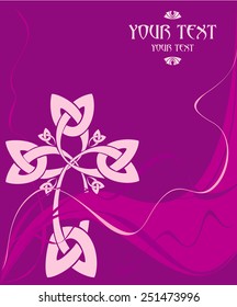 Vector greeting card with a Celtic cross