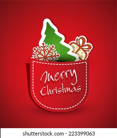 vector greeting card for Christmas and New Year