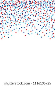 Vector greeting card with colorful confetti on a white background