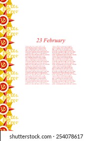 vector greeting card with congratulations to 23 february and Victory Day 