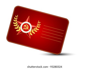 vector greeting card with congratulations to 23 february