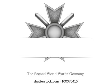 vector greeting card with congratulations to Victory Day, with German medal