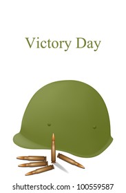 vector greeting card with congratulations to Victory Day