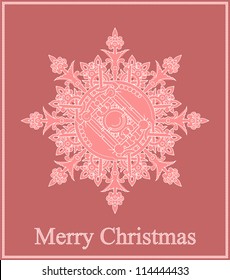 vector greeting card dedicated to Christmas and New Year