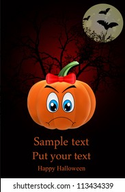 vector greeting card dedicated to Halloween