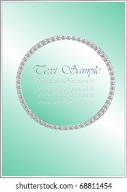 vector greeting card with diamonds