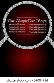 vector greeting card with diamonds