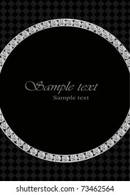vector greeting card with diamonds