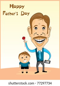 vector greeting card for father's day