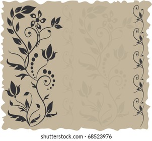 tarjeta de felicitación vectorial con fondo floral