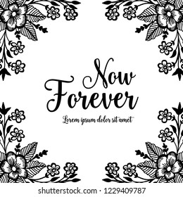 Vector greeting card floral style