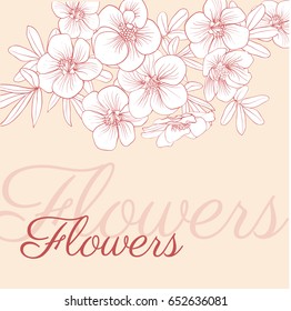 vector greeting card flowers