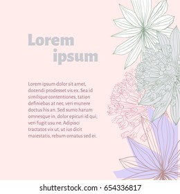 vector greeting card flowers