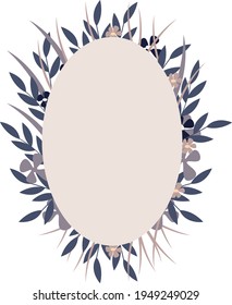 tarjeta de saludo vectorial con flores. una imagen plana de una tarjeta de boda con varios colores. fondo con flores y hojas