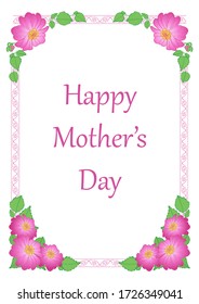 vector greeting card with flowers - happy mother's day 