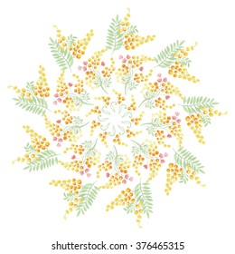 Vector greeting card with flowers for your design 
