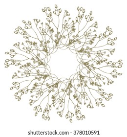 Vector greeting card with flowers for your design 
