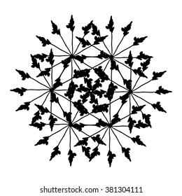 Vector greeting card with flowers for your design 
