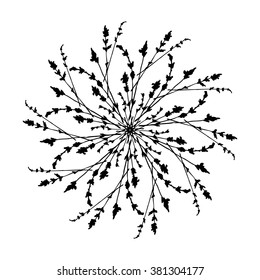 Vector greeting card with flowers for your design 
