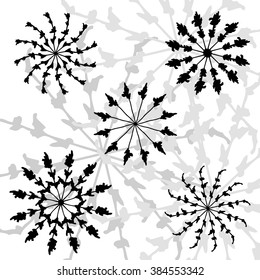 Vector greeting card with flowers for your design 
