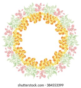 Vector greeting card with flowers for your design 
