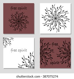 Vector greeting card with flowers for your design 
