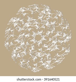 Vector greeting card with flowers for your design 