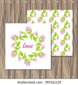 Vector greeting card with flowers for your design