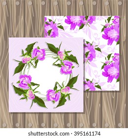Vector greeting card with flowers for your design