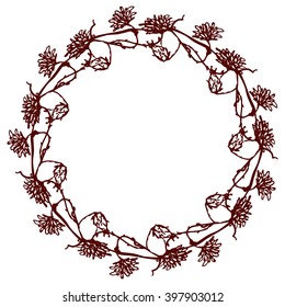 Vector greeting card with flowers for your design 