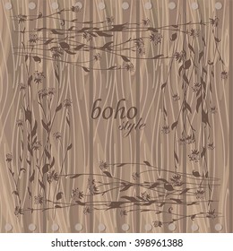 Vector greeting card with flowers for your design 