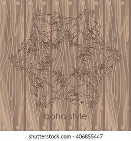 Vector greeting card with flowers for your design 
