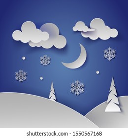 Vector greeting card with forest