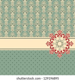 vector greeting card, fully editable eps 8 file,seamless patterns in swatch menu