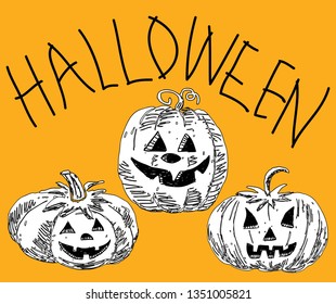 Vector greeting card for Halloween  