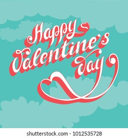 Vector greeting card with hand written lettering for any kind of Valentine's decor and Souvenirs, cards, labels, banners, invitation, flayers, congrats letter, congrats post.
