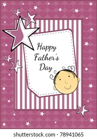 vector greeting card for happy daddy day celebration