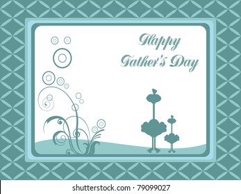 vector greeting card for happy father's day celebration